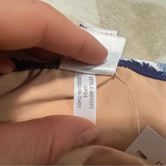 J crew Girls' swim bottoms with UPF 50+ navy tie dye - Picture 5 of 5